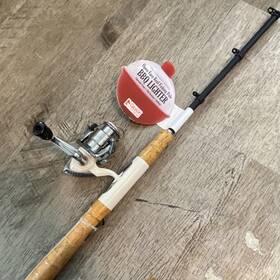 34849 Gibson Olsons Bbq Lighter Fishing Pole Spinning Combo Rod And Reel Cork Handle
