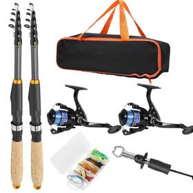 Gify 725945197959 Fishing Rod And Reel Combo 2pcs Telescopic Pole With Spinning L