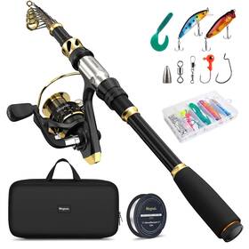 Ma033d Gonex Fishing Rod And Reel Combo Telescopic Pole Set With Line Lur