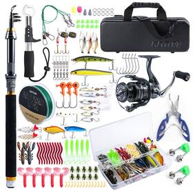 Goture 710917487367 Fishing Rod And Reel Combos-telescopic Pole Spinning Lures Set W