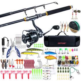 Hl-z03432 Goture Fishing Rod And Reel Combos-telescopic Pole Spinning Lures Set W