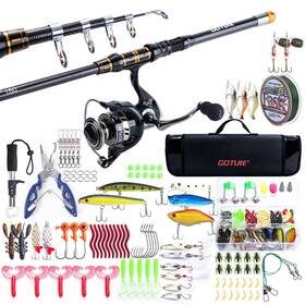 1.8m-2.7m Goture Ja-z02873 Fishing Rod And Reel Combos Telescopic Pole Spinning