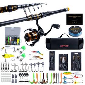 Ja-z03527-3 Goture Fishing Rod And Reel Combos 1.8m-2.7m Telescopic Pole Spinning L