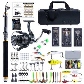 Ja-z03733-1 Goture Fishing Rod And Reel Combos-telescopic Pole Spinning Lures Set W