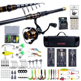 Ja-z03736-2 Goture Fishing Rod And Reel 7 Ft B2 Pole Kit With Carrier Bag