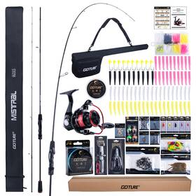 Goture Ja-z03922-3 Fishing Rod And Reel Combos 2-piece Ultralight Trout Pole Spinning R