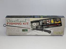 Great Land 490890301699 Vintage Fishing Kit Telescoping Rod With Tackle Box And 131 Accessories