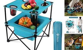 Hangzhou Great Star Industrial Co. Ltd 820909688136 Portable Camping Picnic Table Lightweight Folding Beach With 4 Cup