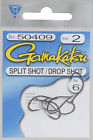 50409 Hooks Fishing Split Fish Pack Drop 6 2 Black Shot Size Gamakatsu