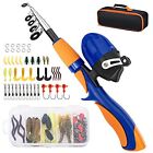 Howhom Kids Fishing Pole Portable Telescopic Rod And Reel Combo Kit