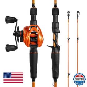 B0f8v77pw5 Kastking Lethal Blaze Twin-tip Casting Combo - 6ft10 Inch Mh Left-handed