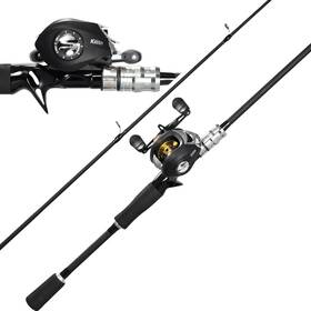 Kilitn 717459644883 Fishing Rod And Reel Combo Black Color Baitcasting Baitcast 2-pi