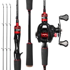Kilitn 717459644999 Fishing Rod And Reel Combo Baitcaster 2-piece L/m/mh Power Repla