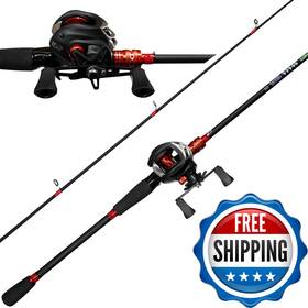 Kilitn B0brxt5rd3 Fishing Rod And Reel Combo Baitcasting Baitcast 6 Foot 7