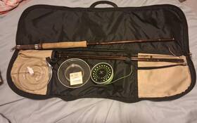 74775 Kunnan Graphite Advantage 7ft6 Inch Fly Rod W Cortland Reel In Eddie Bauer Case