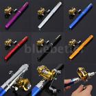 Kwv5240196013062lz Unbranded Generic Portable Mini Aluminum Pocket Pen Shape Fishing Fish Rod Pole Reel K6t8