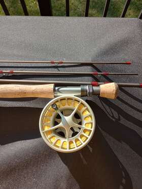 Im12 Lamson Liquid 7 Fly Reel Clarksport 9ft. 8 Wt. Rod New Sa Wt Line