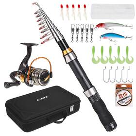 Sid5021827191748rq Leo Portable Fishing Rod And Reel Combo Telescopic A0i8