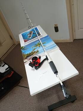 Tpx1 Lews New Spinning Fishing Rod 6ft Med 4-12lb And Reel Lzr Pro
