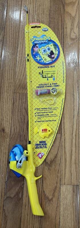 Lil Anglers 853685004333 Spongebob Squarepants Youth Fishing Pole Kit Kid Casters 2015 Read