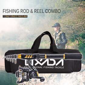 Aka0938157267194gu Lixada Fishing Rod 2.4 M Bag Reel Line Accessories A6p5