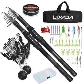 Dak1058310798448nv Lixada Ultra Fishing Rod And Reel Combos 2 Piecetelescopic With J8g1