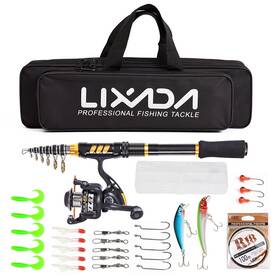 Qse4995788479271lw Lixada Fishing Rod 2.4 M Bag Reel Line Accessories Z5r6