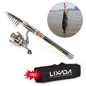 Vgz6879915746795py Lixada 11.8ft Telescopic Fishing Rod Reel Combo Carbon 5.5 1 S2w5