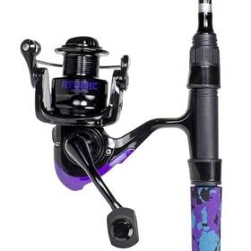 Atsc01 Lunkerhunt Atomic Fishing Rod And Reel Combo 6 Feet 8 Inches Spinning Right Le