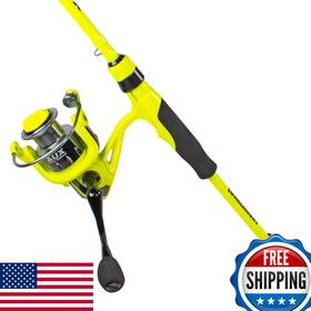 Lunkerhunt B0b4bmj9sj Aux Spinning Reel Combo Medium Heavy Rod Yellow