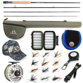 M Maximumcatch 768390570120 Maxcatch Extreme Fly Fishing Combo Kit 3/5/6/8 Weight Starter Rod And Re