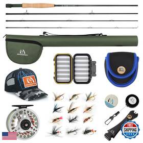 M Maximumcatch B01lwmooa0 Maxcatch Extreme Fly Fishing Combo Kit 3/5/6/8 Weight Starter