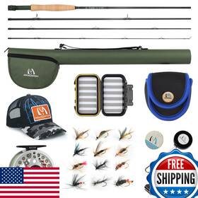 M Maximumcatch B01mz1exf1 Maxcatch Extreme Fly Fishing Combo Kit 3/5/6/8 Weight Starter