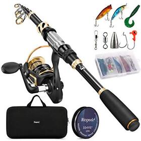 Magreel Telescopic Fishing Rod And Reel Combo Set With Line