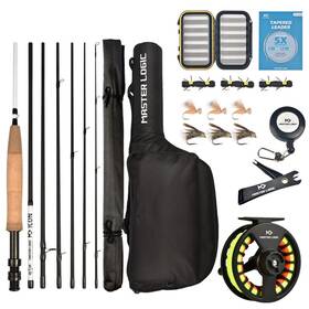 Master Logic B0cpy65qs4 Fly Fishing Rod And Reel Combo Starter Kit Graphite Cork