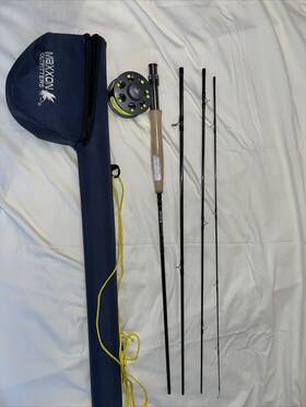 Maxxon Outfitters 6weight Stonefly Fly Combo 9ft 6wt Rod Talon Reel Wf6f Line Leader Backing With Case
