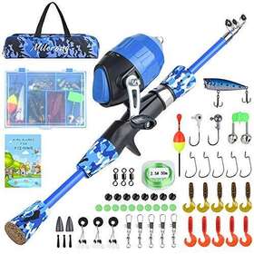 Milerong 618952824690 Kids Fishing Rod Pole Portable Telescopic And Reel