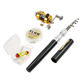 Ggq3043389080495yk Mini Fishing Rod Reel Combo Set Pocket Pen Pole Line Baits 2017 New Q8j6