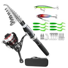 Dm001 Ministoream Fishing Pole Combo 6.9ft 2pcs Telescopic Rods Set Collapsible Carbon Fiber