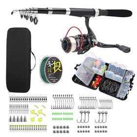 Hs30000 Ministoream Fishing Pole Combo Set 2.1m/6.89ft 145pcs Accessories Kit Collapsible