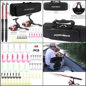 Mouhike 634759166184 Telescopic Fishing Rod Reel Combo Collapsible Pole Spinning