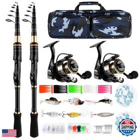 B0f6mcwqp5 Mouhike Telescopic Fishing Rod Reel Combo Carbon Fiber Collapsible Pole