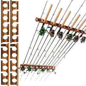 No 557177510677 Holds Up To 12 Rods Fishing Pole Rod Racks Wall Or Ceiling Mounted