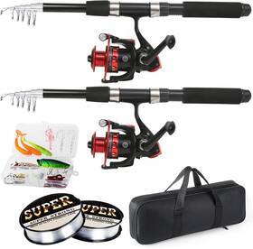 24gl30 Nobrand 6.9ft Carbon Fiber Telescopic Fishing Rod And Reel Combo With Bag