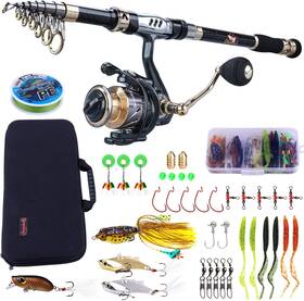 Fcz2.7m-lz30-gbtz-in Nobrand Fiber Telescopic Fishing Rod And Reel Combo