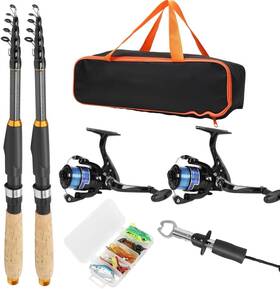 Fr-210cm Nobrand Fish Rod And Reel Combo With Lures Tackle Bag Gripper