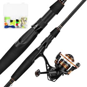 Kcospnbrn-610l2s10bk Nobrand Im6 Graphite 2pc Spinning/casting Combo 5.2 1 9 1bb