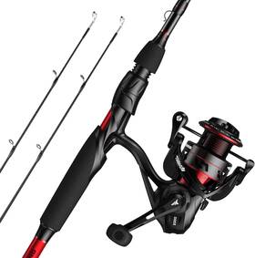 Kcospnrl-73mhmh2s30bk Nobrand Twin Tip Fishing Rod And Reel Combo Im6 Graphite Backup Stainless Guides