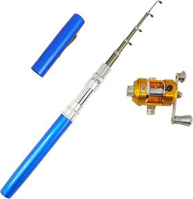 Mm-pab1 Nobrand Portable 38in Telescopic Pen Fishing Rod And Reel Combo For River Lake Ice