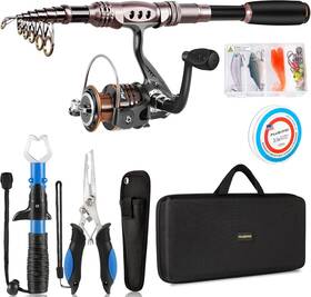 Plfbofs02-us-fba Nobrand Carbon Fiber Fishing Rod And Reel Combo